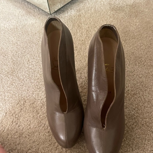 Christian Louboutin Black Leather Fast Plato Platform Booties size 39 - Picture 8 of 17